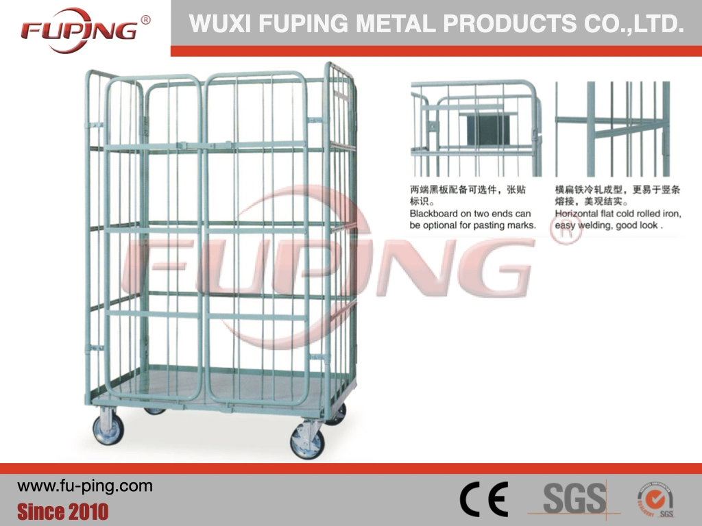 High Quality Warehouse Logistic Stackable Metal Wire Mesh Roll Container