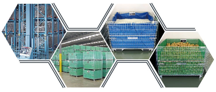 High Quality Warehouse Roll Mesh Small Steel Cage Galvanized Folding Metal Wire Mesh Storage Containers
