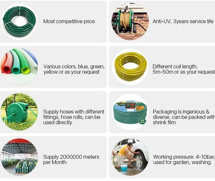 Colorful Flexible PVC Garden Water Plastic Hose Pipe for Home
