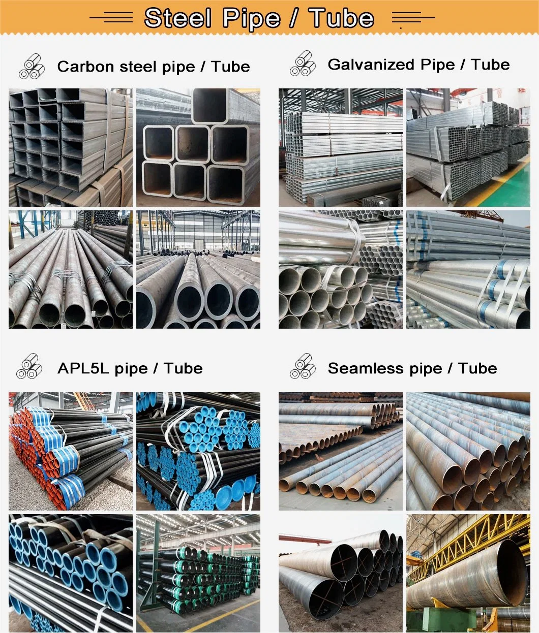 Seamless Steel Pipes for Household Longitudinally Welded Carbon Steel Round Tube 121