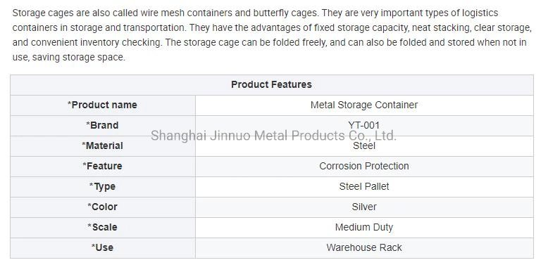 Foldable Metal Turnover Box and Stackable Wire Mesh Pallet Box Wire Mesh