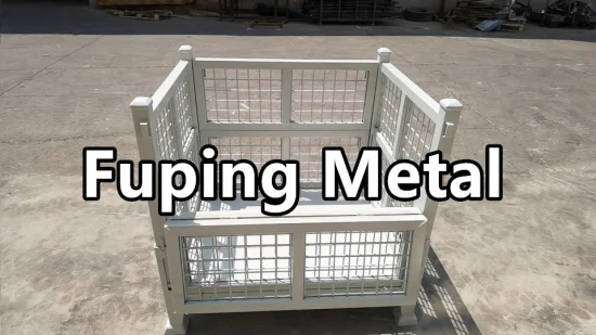 High Bearing Foldable Cold Galvanized Storage Stillage/Cage for Warehouse Storage