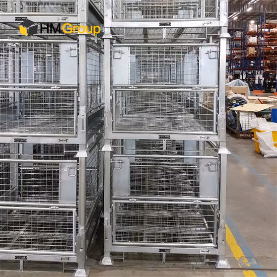 Customized Logistics Equipment Durable Stacking Wire Mesh Pallet Cage Stillage